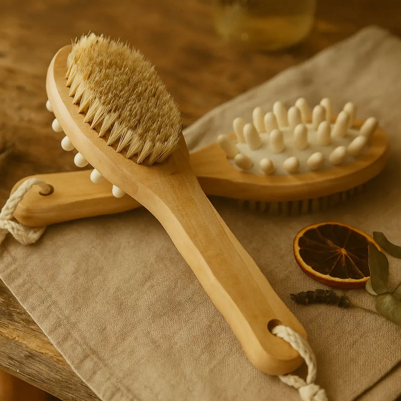 Natural Wooden Exfoliating & Massage Brush | Wildengland