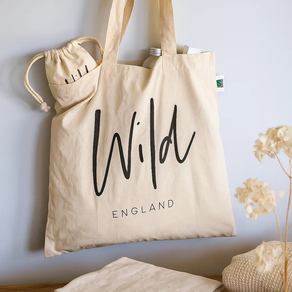 Hanging 100% Organic Cotton Wild Tote Bag