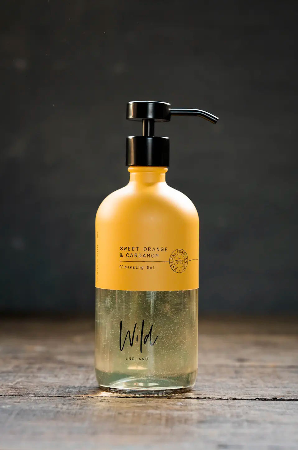 Wild England sweet and orange cardamom natural hand and body wash 475ml bottle