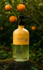 Wild England Almost Perfect sweet and orange cardamom natural hand and body wash 475ml bottle in orange grove
